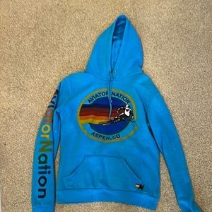 Aviator nation blue hoodie women’s